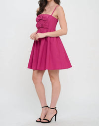 Meet Me In Santorini - Poplin Bow Mini Dress