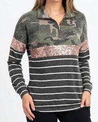 Bibi - Sequin Sargent Top