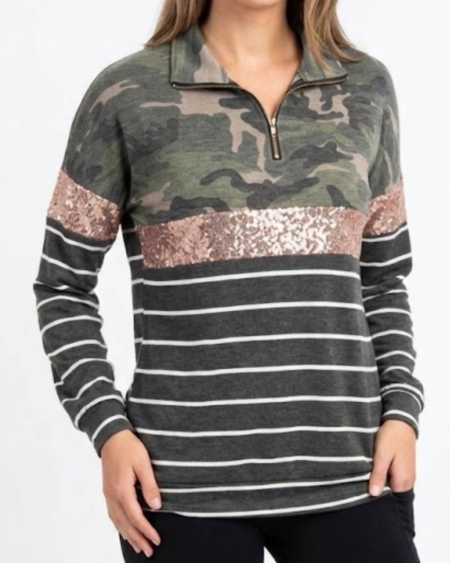 Bibi - Sequin Sargent Top