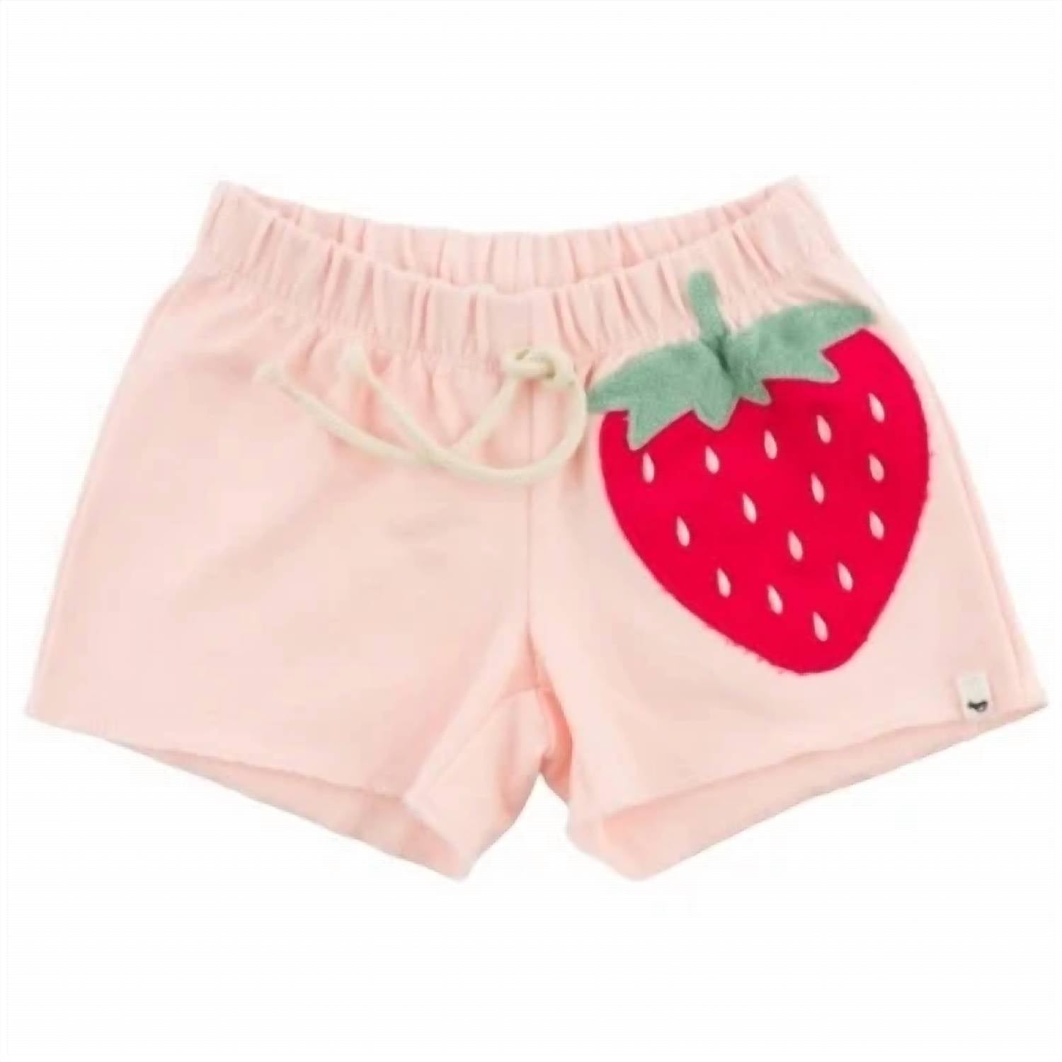 Oh Baby! - Kids Charlie Strawberry Applique Sweatshirt/short Set