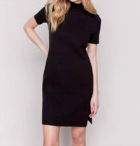 Charlie B - Short Sleeve Mock Neck Sweater Dress