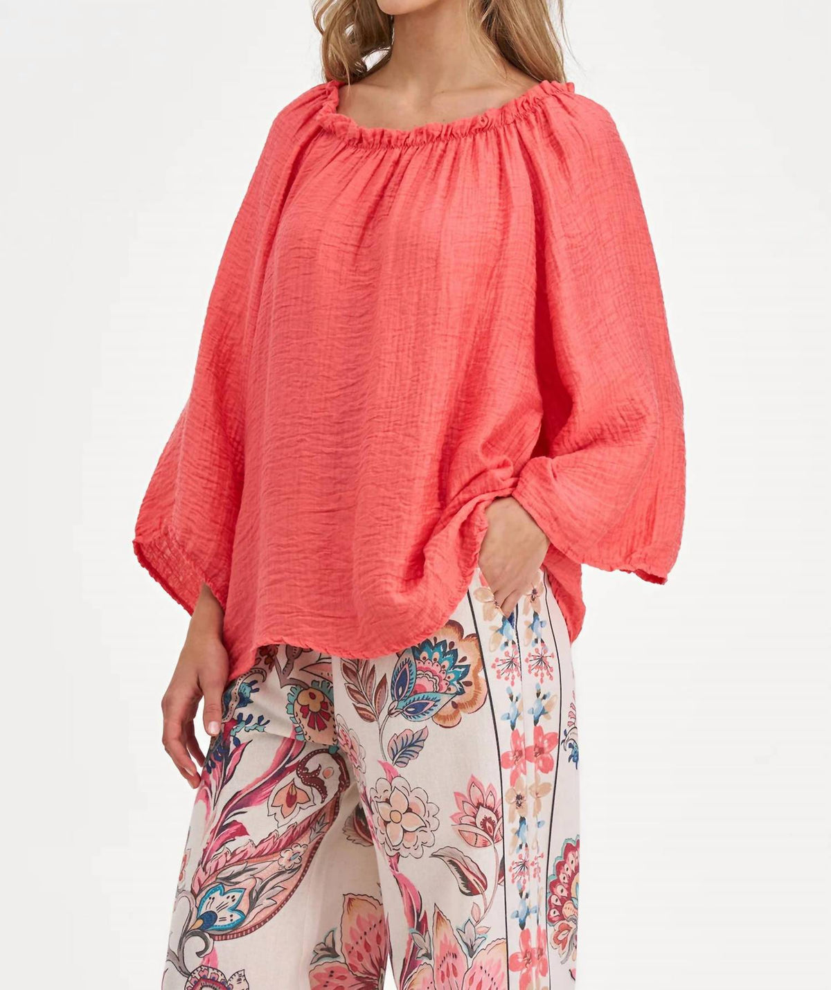 M Made In Italy - Woven Tunic Top