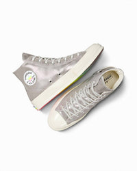 Converse Unisex Chuck 70 Pride Hi Top Sneakers in silver - women's sneaker - view 4