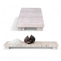Creative Co-Op - Travertine Stone Footed Cheese & Serving Board
