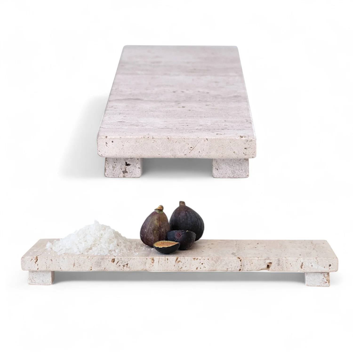 Creative Co-Op - Travertine Stone Footed Cheese & Serving Board