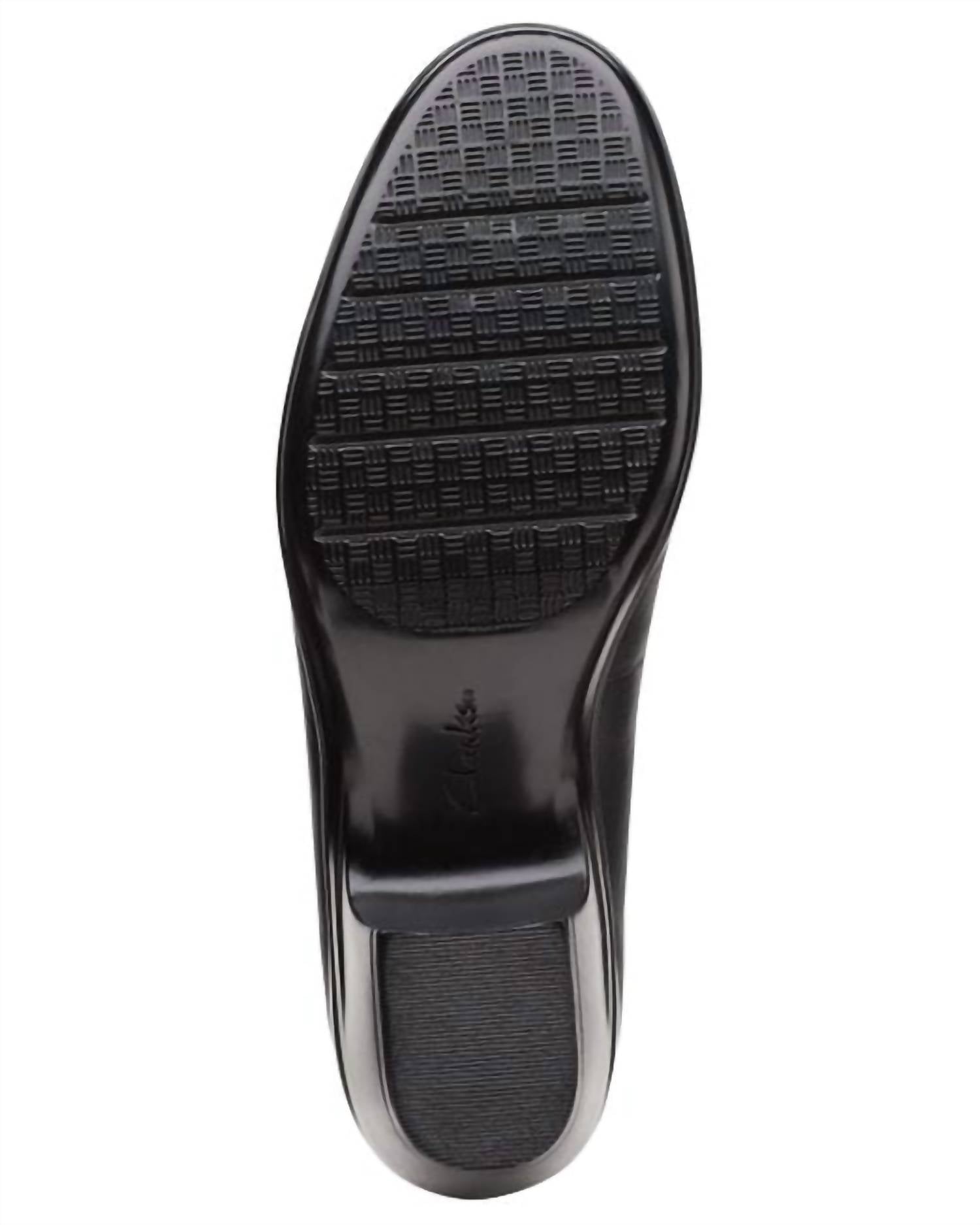 Clarks Women's Emily Belle Pump in black leather - women's heels - view 7