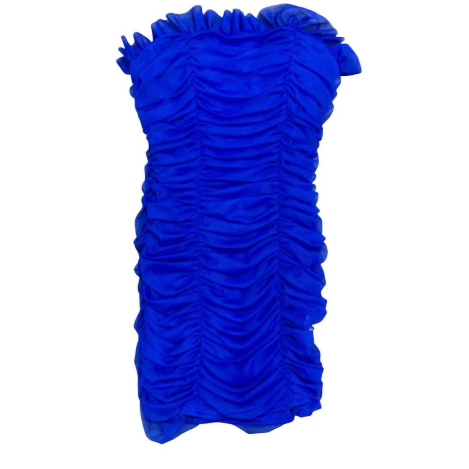 Blondie Nites Strapless Dress in royal blue - women's dress - detail view