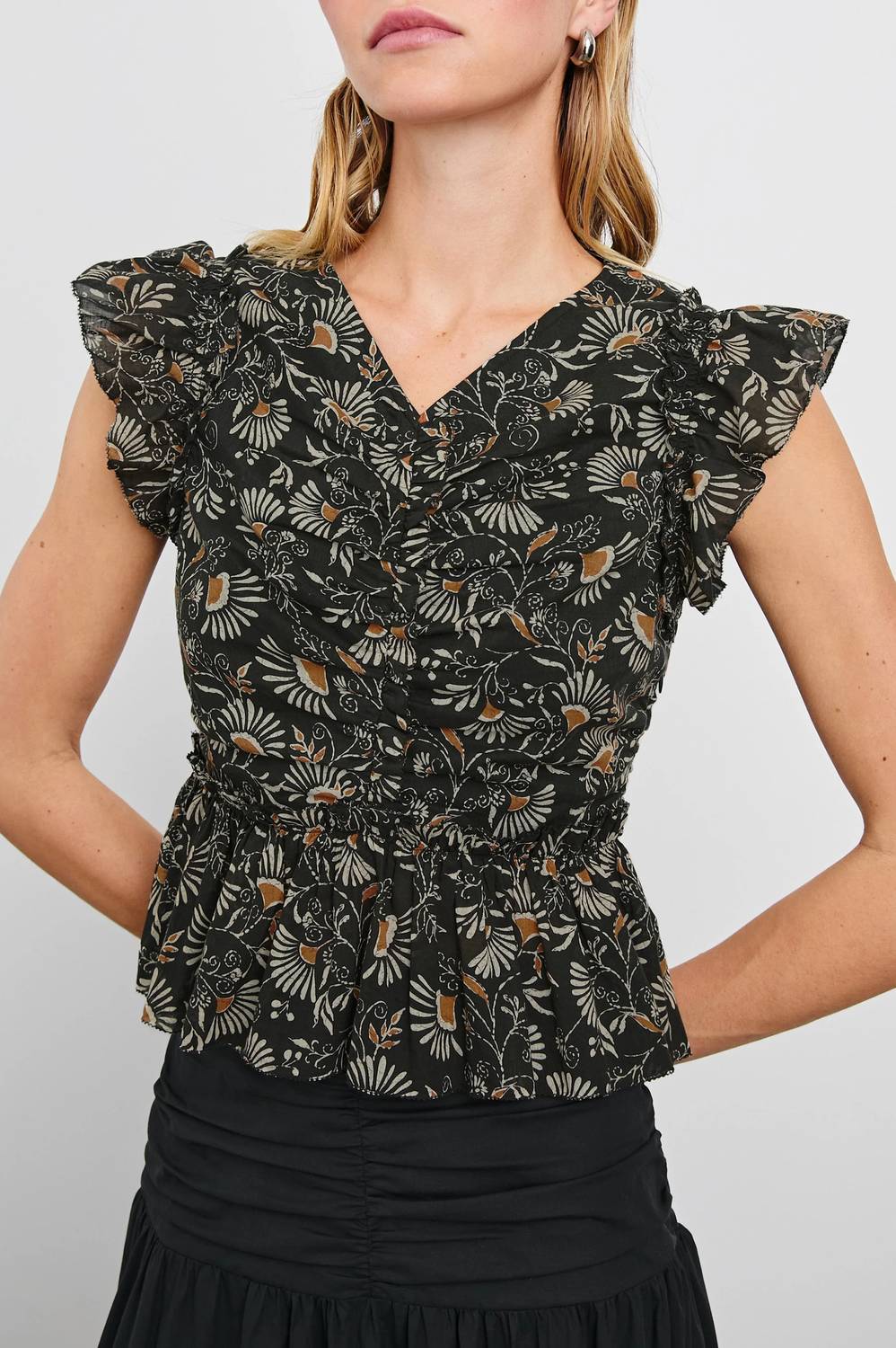 Rails - Cali Flutter Sleeve Blouse