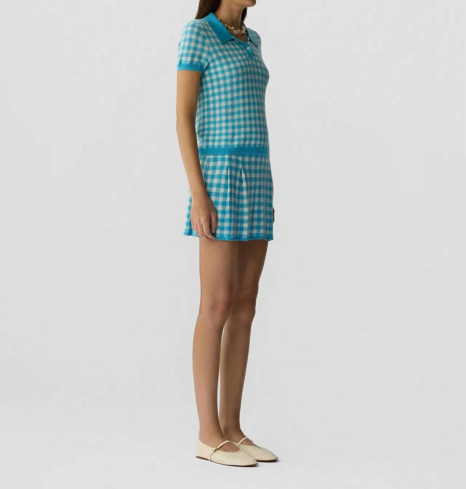 Guest In Residence - Gingham Shrunken Polo