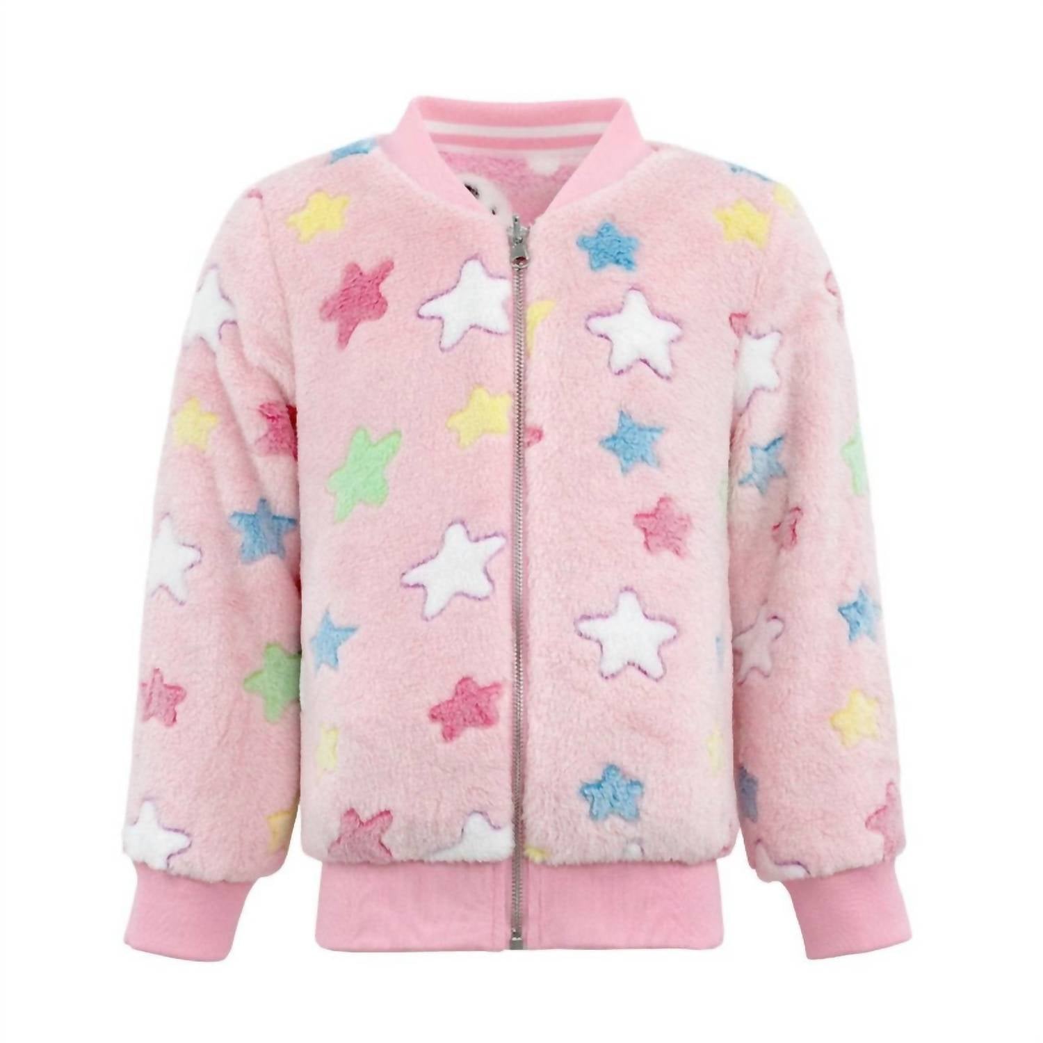 Lola + The Boys - Kid's Fuzzy Reversible Bomber Jacket