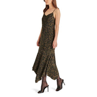 STEVE MADDEN Lucille Leopard Satin Slip dress Print - women's dress - detail view
