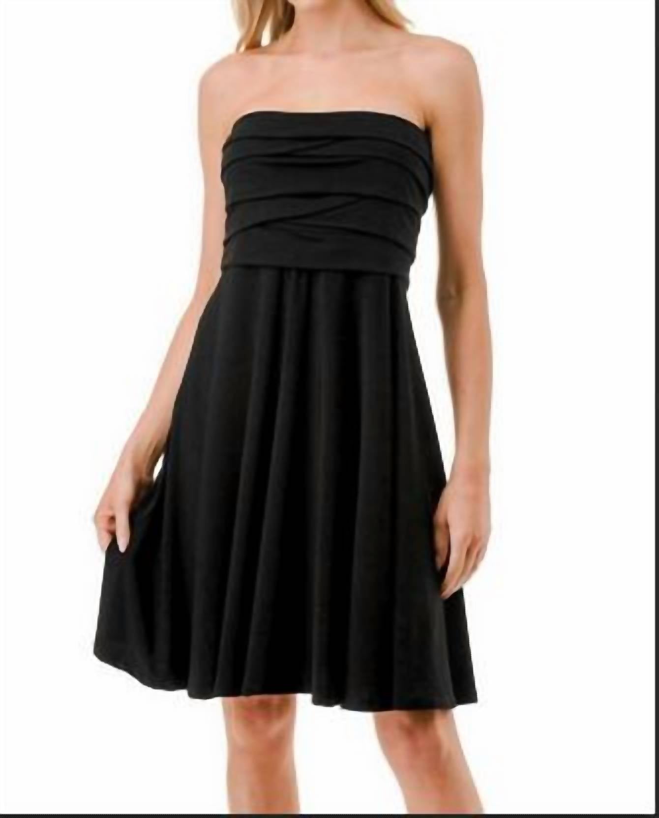 ariella Classic Strapless Dress in black - women's dress