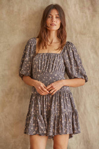 By Together - Crinkle Floral Print Ruffle Mini Dress