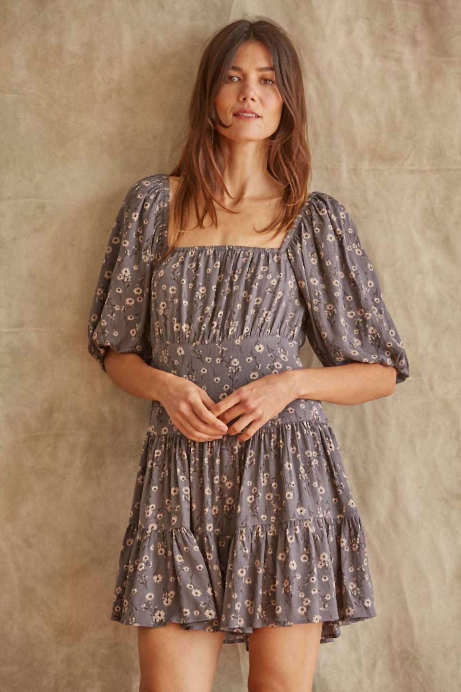 By Together - Crinkle Floral Print Ruffle Mini Dress