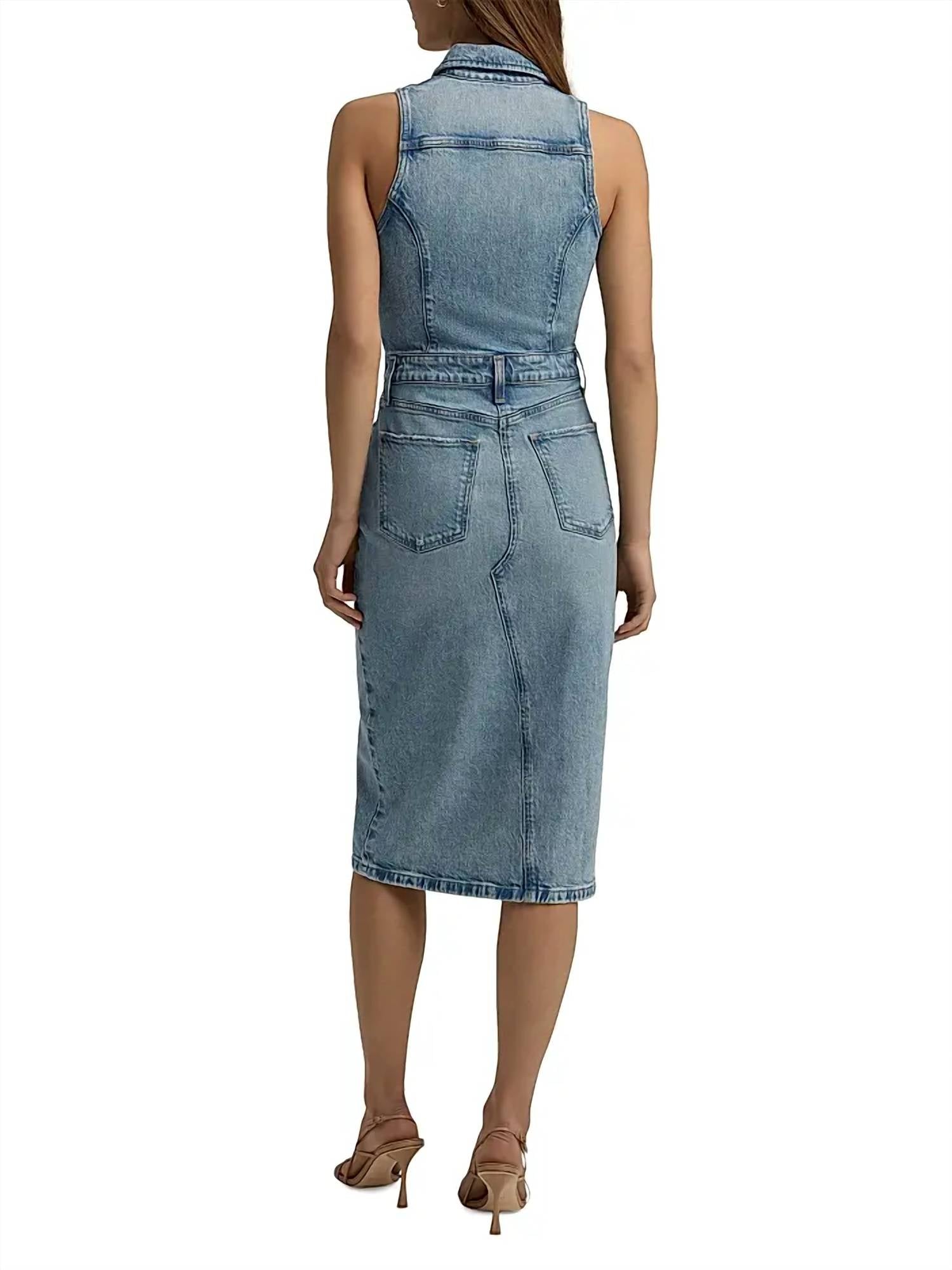 Favorite Daughter - The Halter City Denim Midi Dress