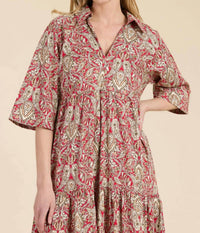 Tyler Boe - Cara Paisley Midi Dress