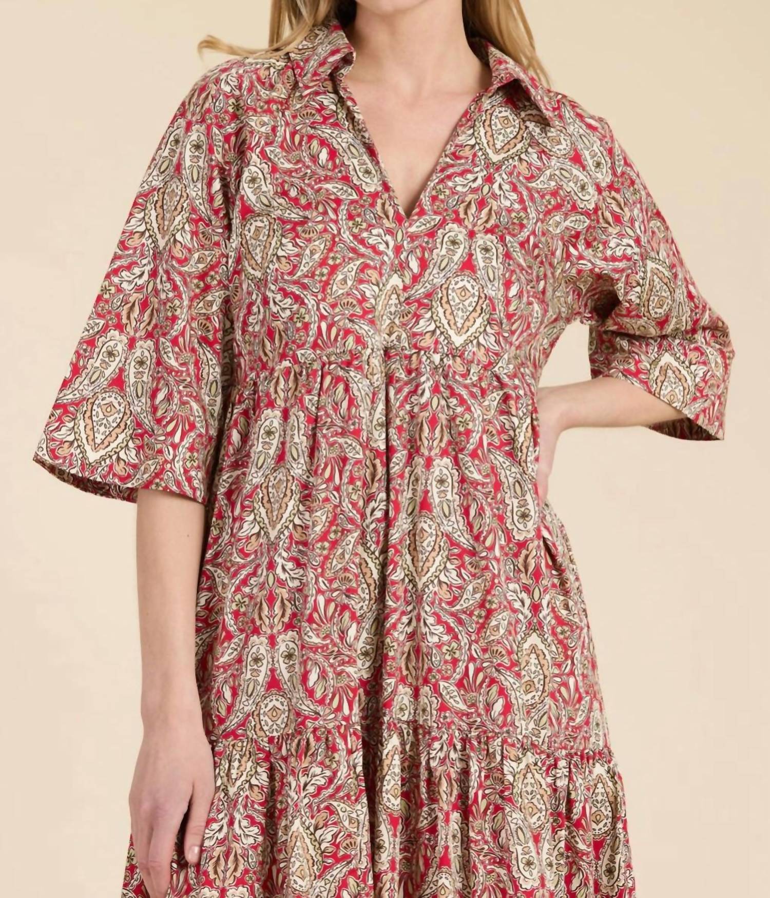 Tyler Boe - Cara Paisley Midi Dress