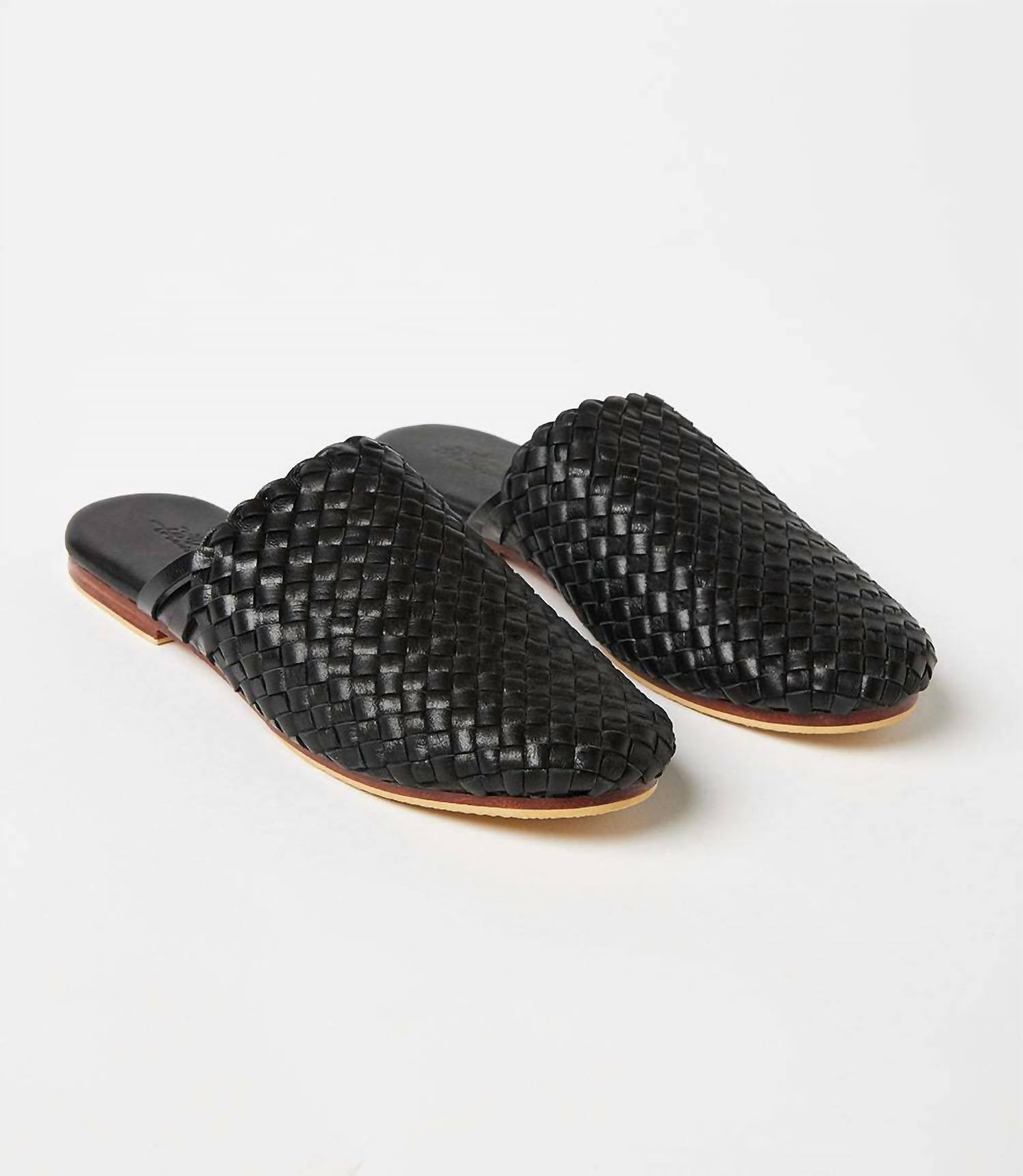 Village Thrive - Women's Braided Leather Mules