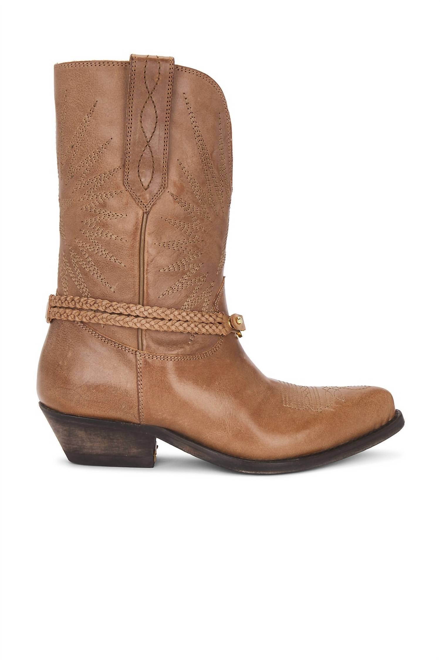 Golden Goose - Women's Wish Star Boots With Braided Belt And Chain