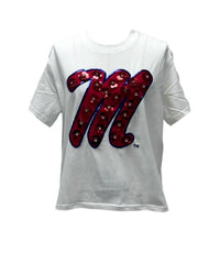 Queen Of Sparkles - Ole Miss Sequin Flower Tee
