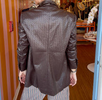 Fate - Criss Cross Faux Leather Blazer
