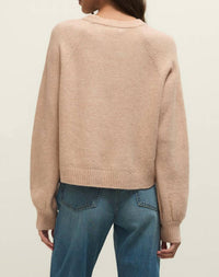 Z Supply Sienna Light Weight Sweater in beige - women's sweater - alternate view