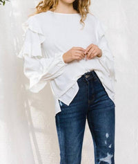 Oddi - Ruffle Puff Sleeve Top