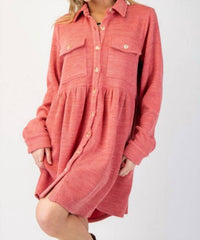 Easel - Button Down Shirt Dress