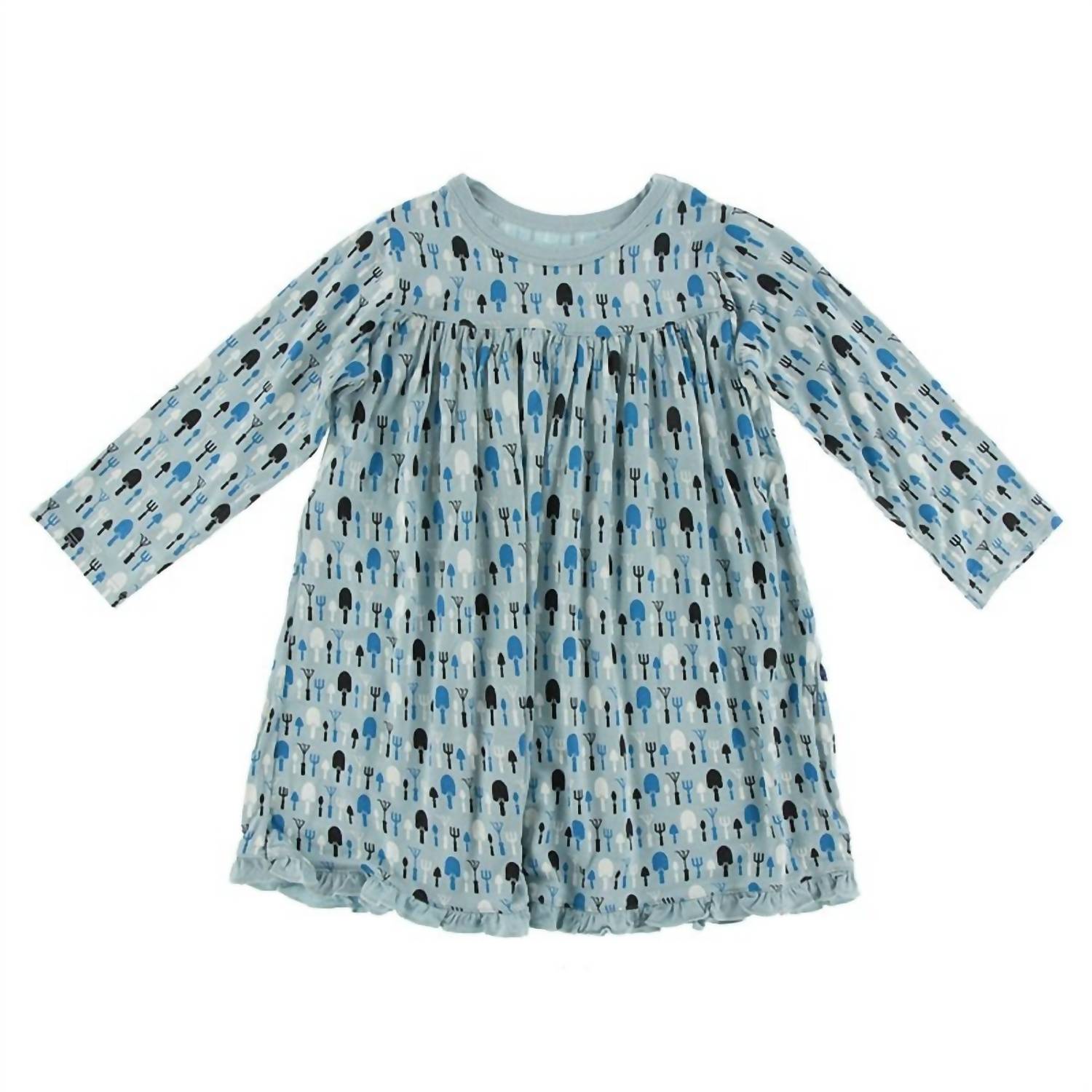 Kickee - Girls' Classic Long Sleeve Swing Dress