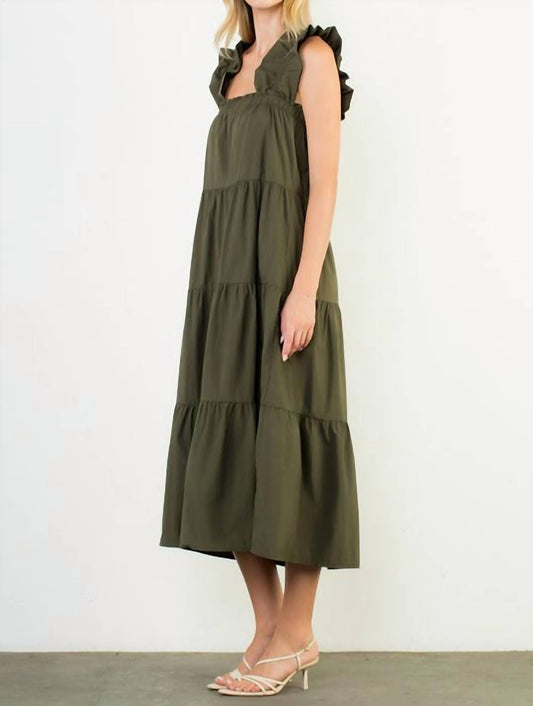 Thml - Jamie Flutter Sleeve Tiered Midi Dress
