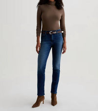 AG Jeans Mari Mid Rise Slim Straight Jeans in epilogue - women's jeans - view 8