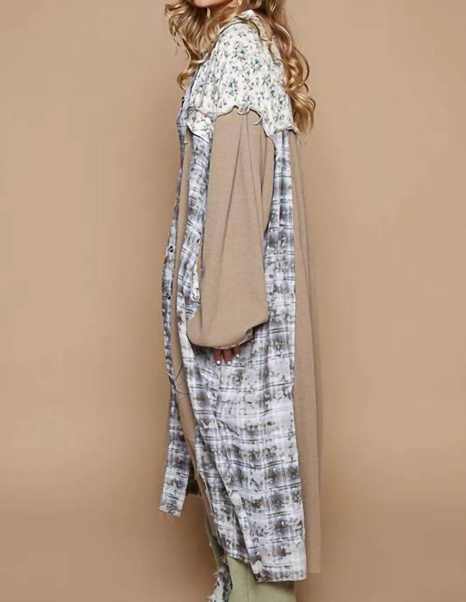 Pol - Plaid Thermal Mix Shacket