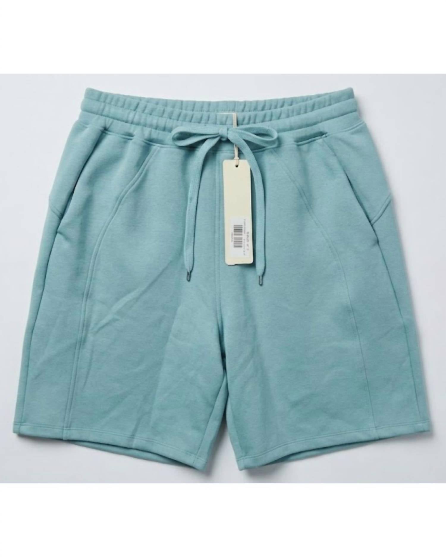 Yelete Unisex - Scuba Short With Pockets in light blue - women's shorts