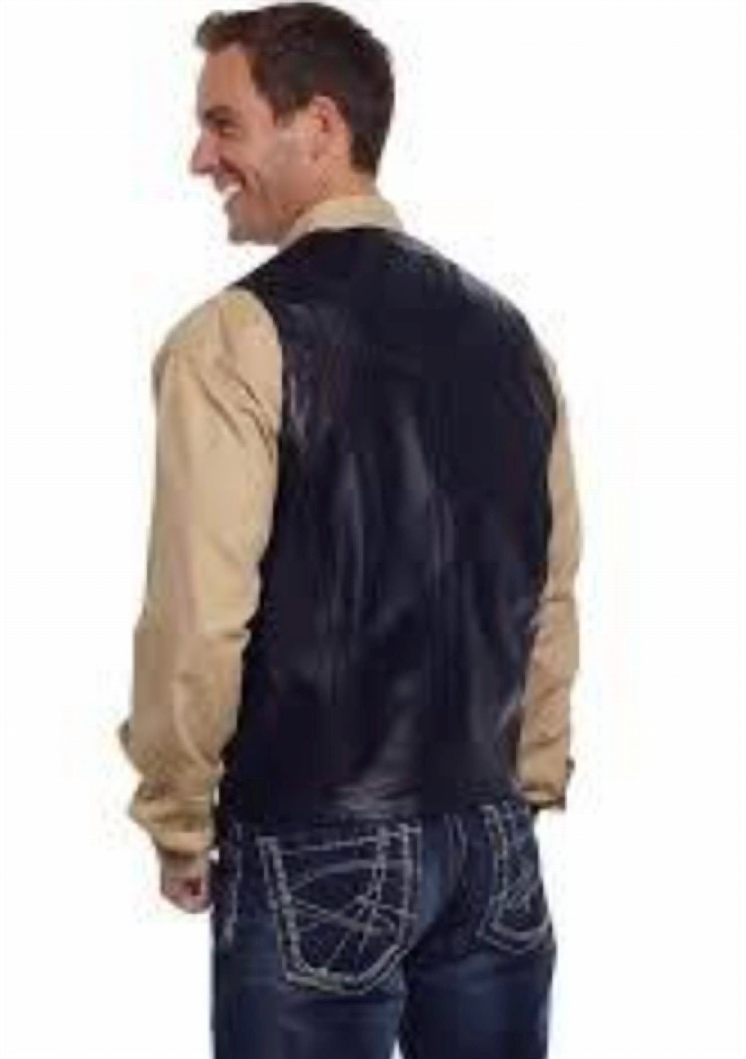 Cripple Creek - Men's Five Button Genuine Nappa Lamb Leather Vest