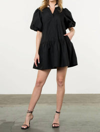 Thml - Puff Sleeve V-neck Dress