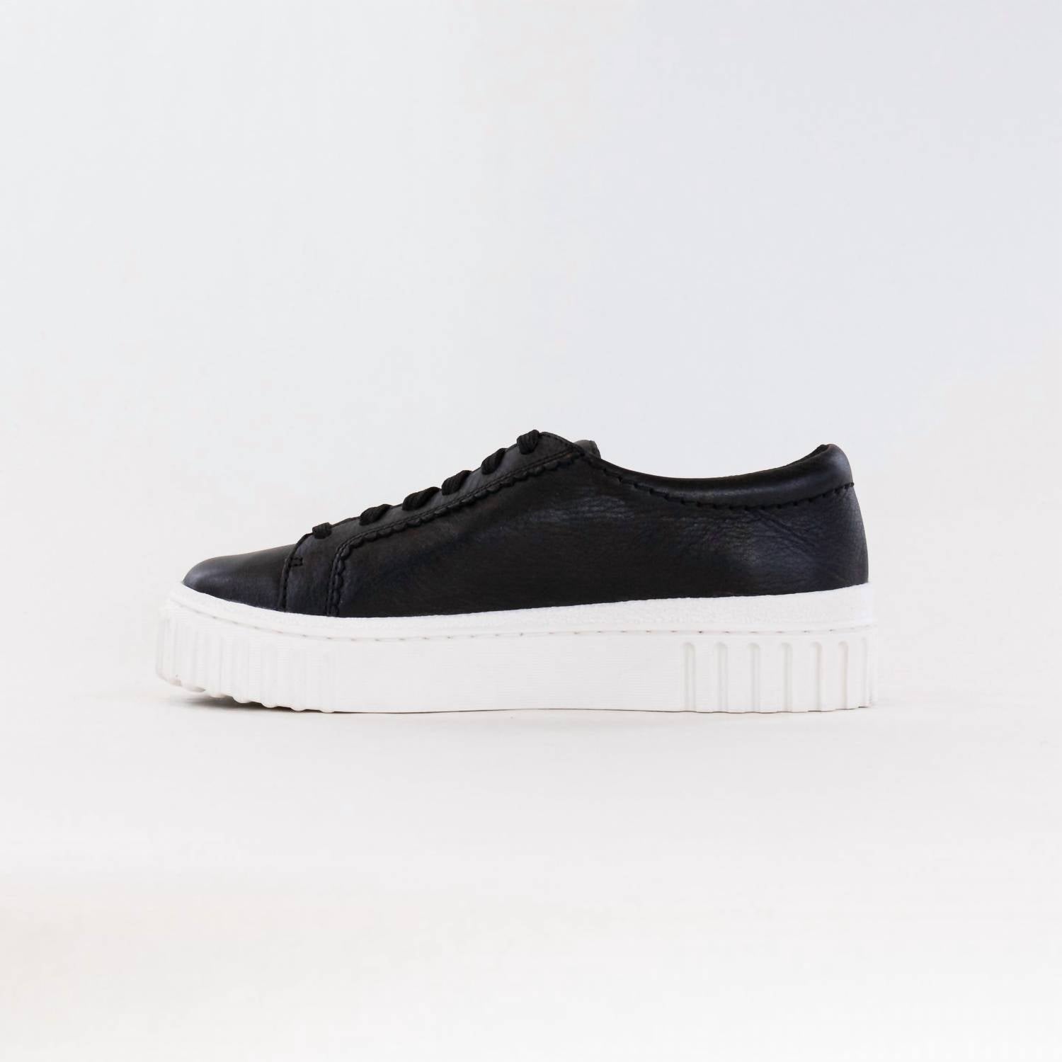 Clarks Women's Mayhill Walk Sneakers in black leather - women's sneaker - view 5