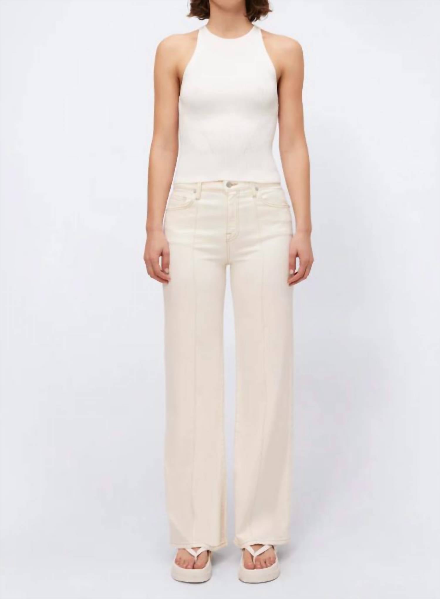 SIMKHAI Miles Pants in ecru - women's pants
