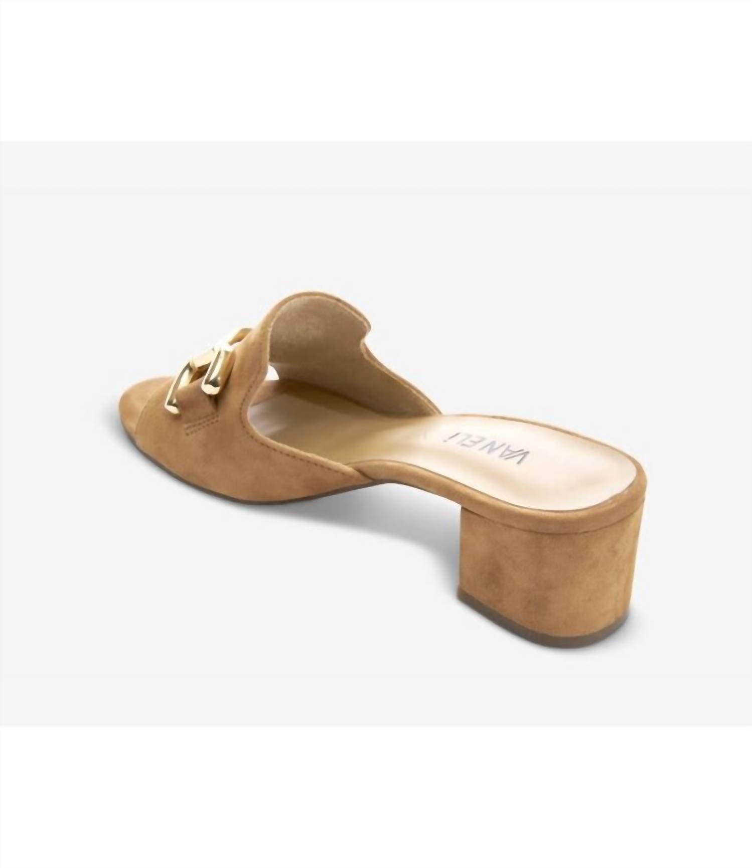 VANELi Women's Oksana Sandals in cuoio suede - women's sandal - detail view