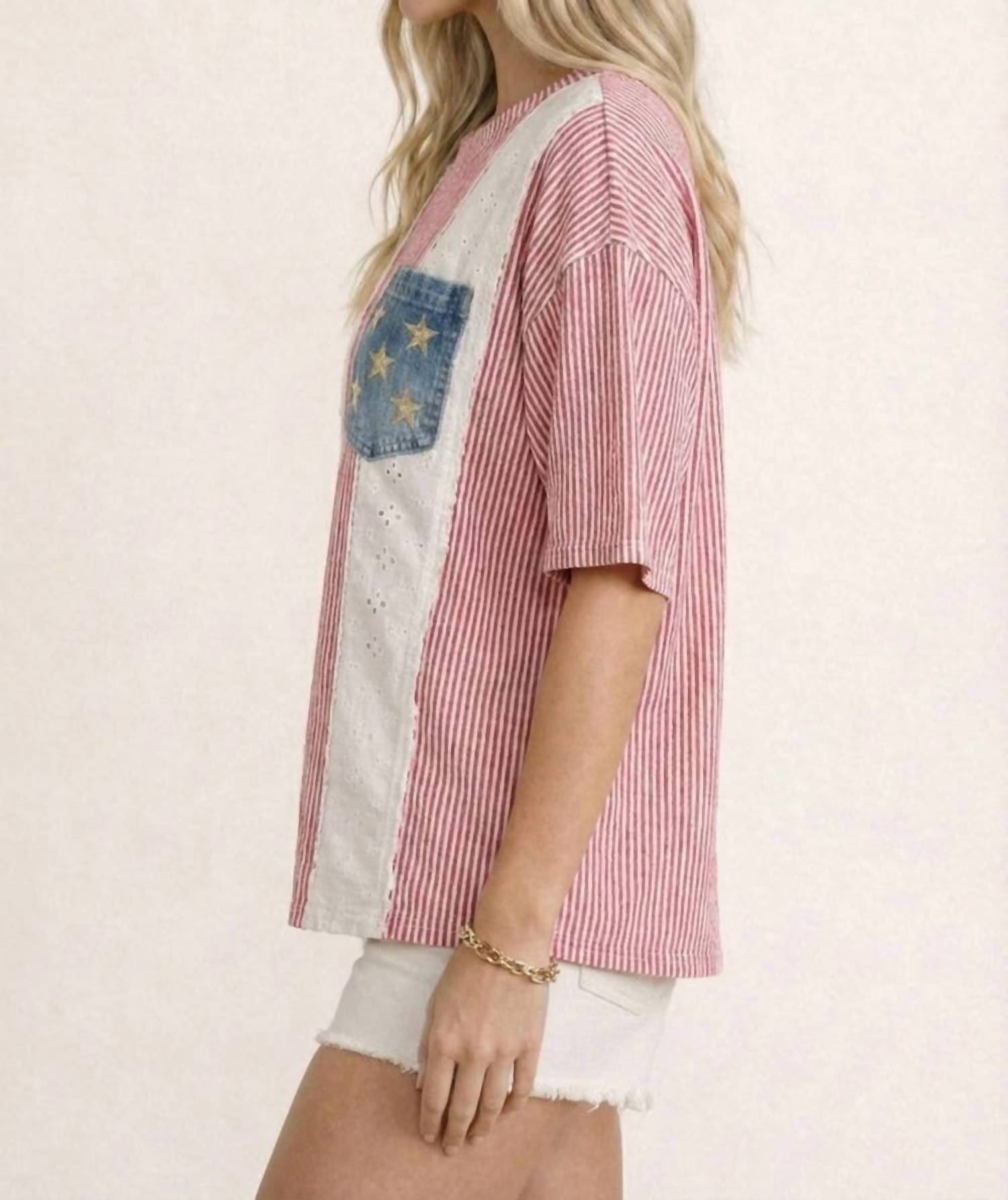 Kori - Women's 4th Of July Feminine Classic Americana Top