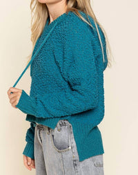Pol - Textured Knit Hoodie