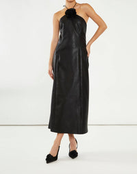 Glamorous - Faux Leather Flower Dress