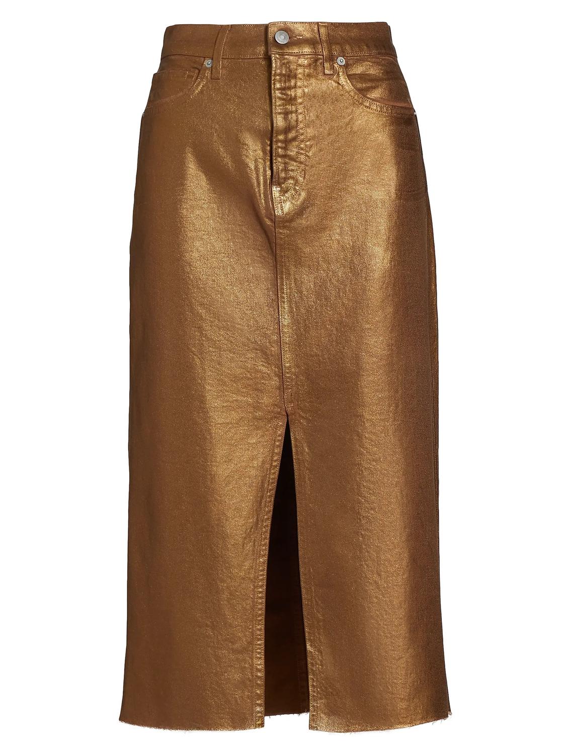 Veronica Beard - VICTORIA METAL LONG MIDI SKIRT