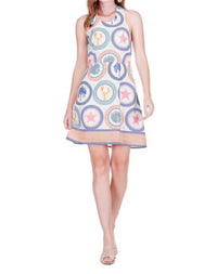 Joy Joy - TROPICAL MEDALLIONS HALTER DRESS