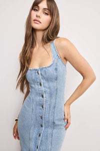 Good American - Button Front Midi Dress