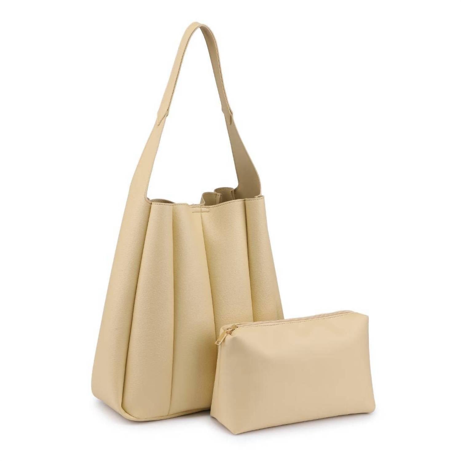 Moda Luxe - Zelda Pleated Detail Hobo Handbag
