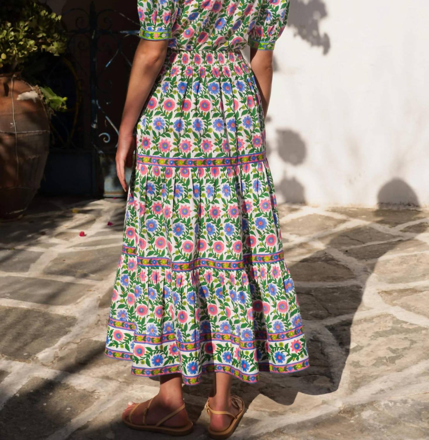 Pink City Prints - Fleur Maxi Skirt
