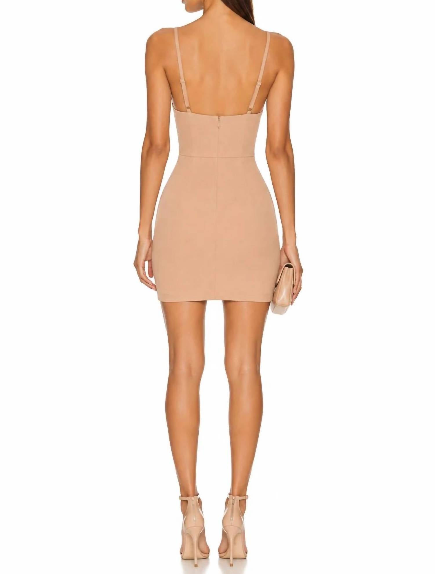 Bronx And Banco - Silk Blend Plunge Mini Dress