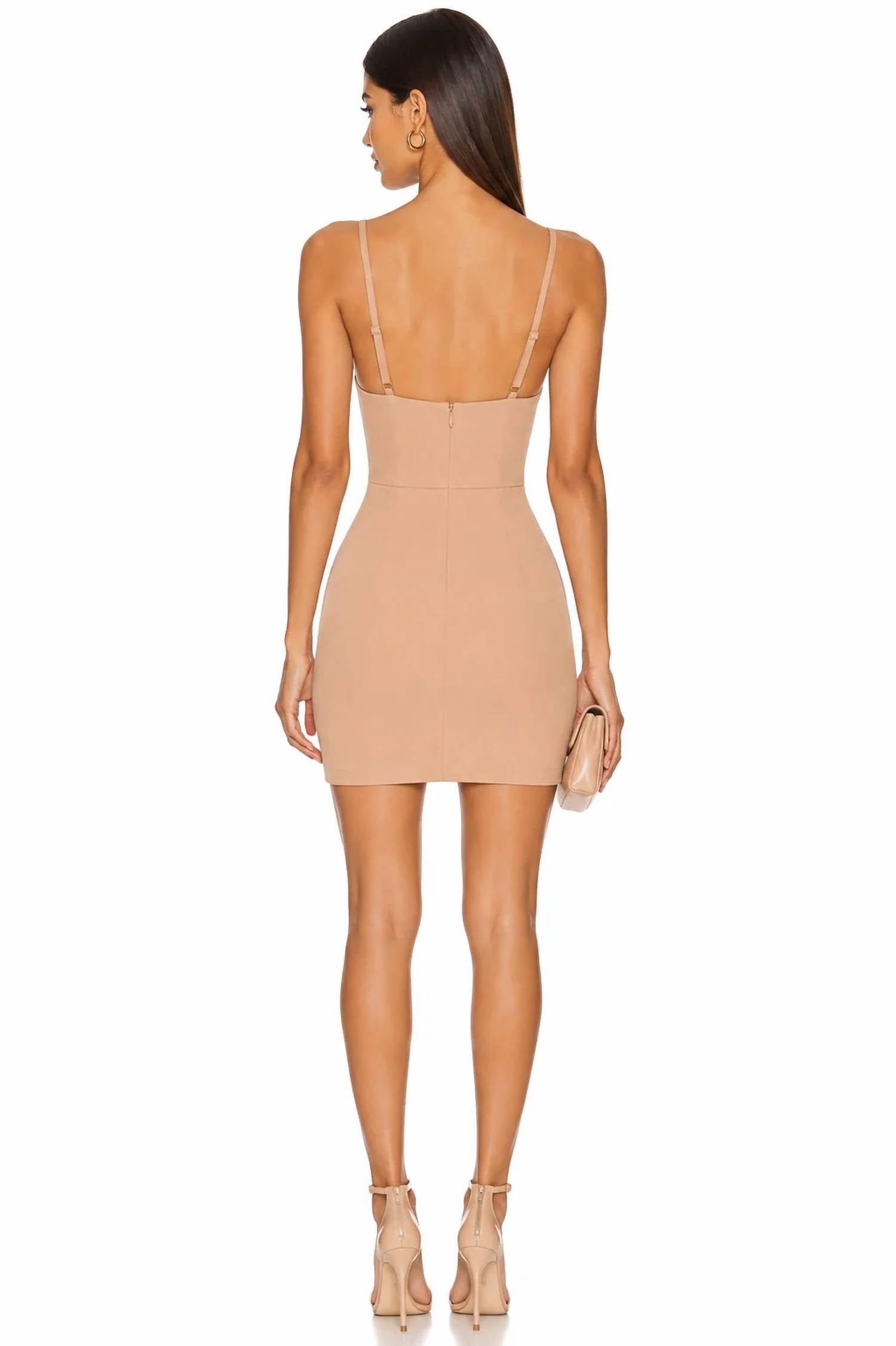 Bronx And Banco - Silk Blend Plunge Mini Dress