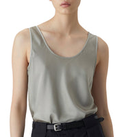 CLOSED Women's Shiny Tank in grey veneer - women's tank top
