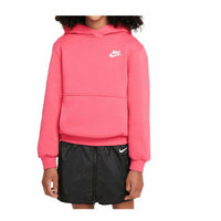 NIKE Sportswear Club Fleece Pullover Hoodie in aster pink white - kids' shirt